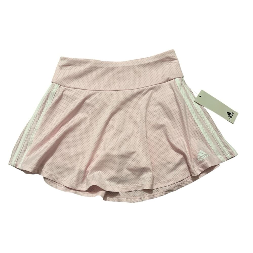 NWT Adidas Kids Pink Tennis Golf Mesh Skort | Medium Pink 668 | L (14)